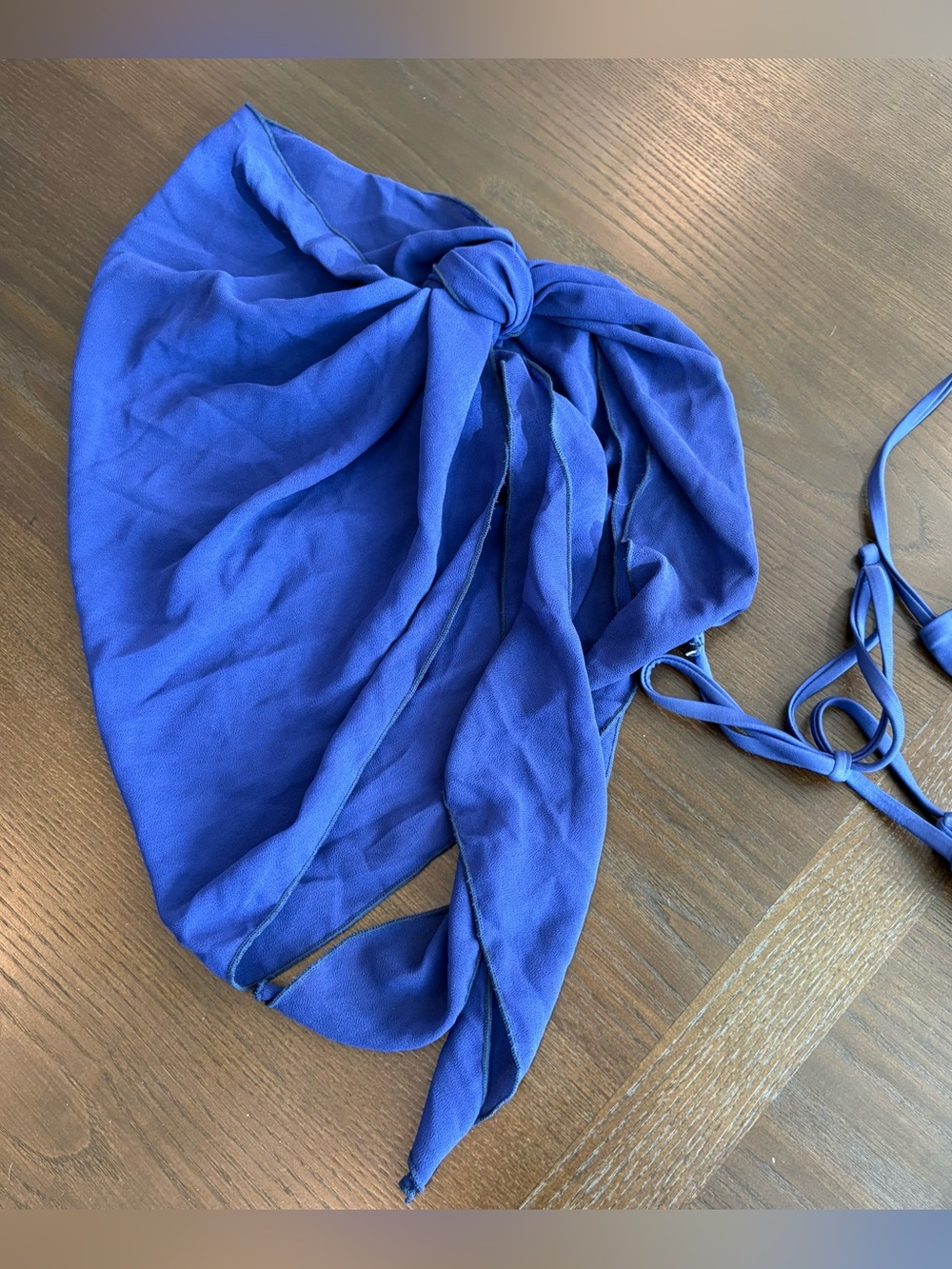 NWOT Royal Blue Bikini w Sarong - Picture 3 of 5